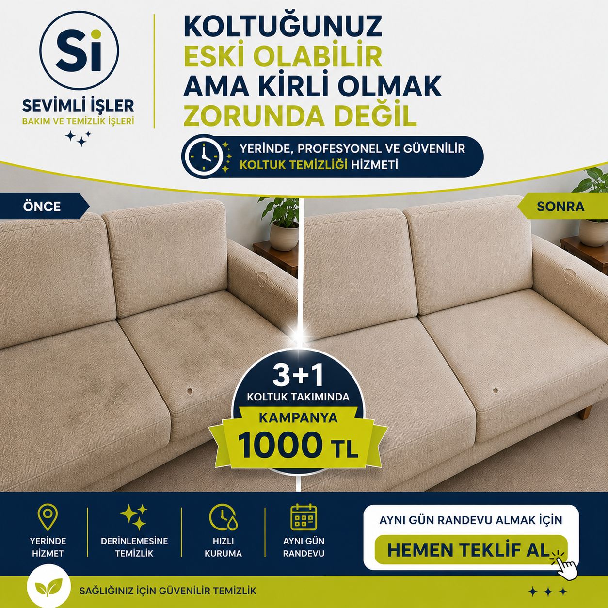 Koltuk temizliği kampanyası